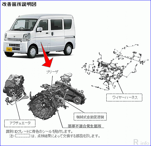 リコール情報（日産自動車 ＮＶ１００クリッパー 走行不能、エンジン再